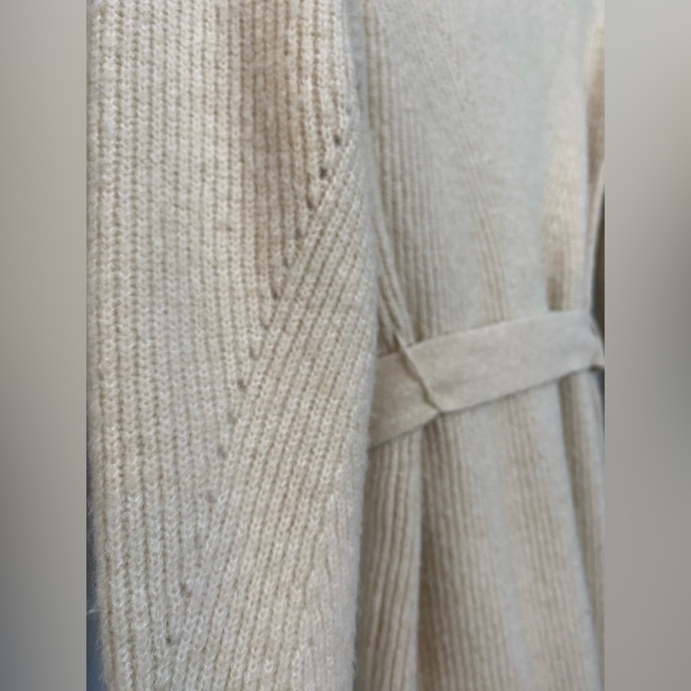 Express Ribbed Collared Belted Duster Cardigan - image 5